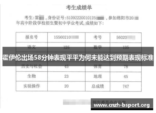 霍伊伦出场58分钟表现平平为何未能达到预期表现标准